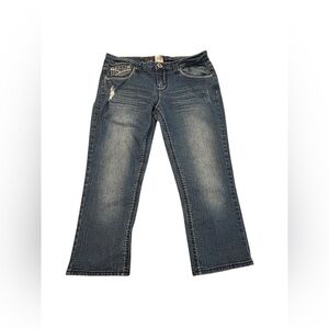 HYDRAULIC Women's Blue Cropped Denim Jeans 11/12